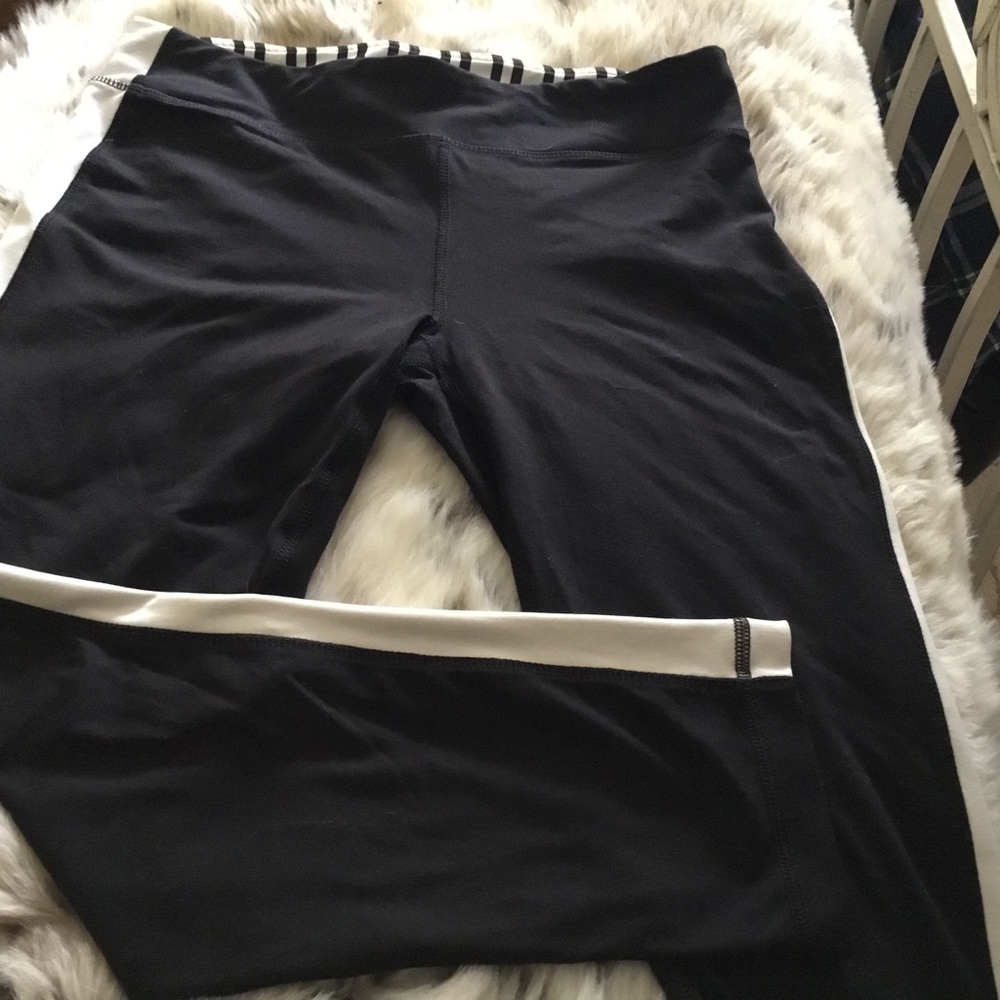 90 degrees black with white stripe workout pant.